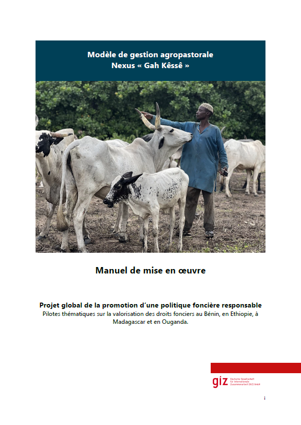 Coverpage of manual with title and picture of man herding cattle.