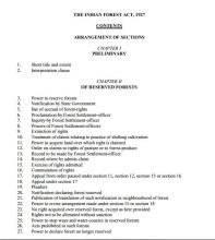 THE INDIAN FOREST ACT, 1927