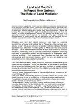 PNG: land and conflict